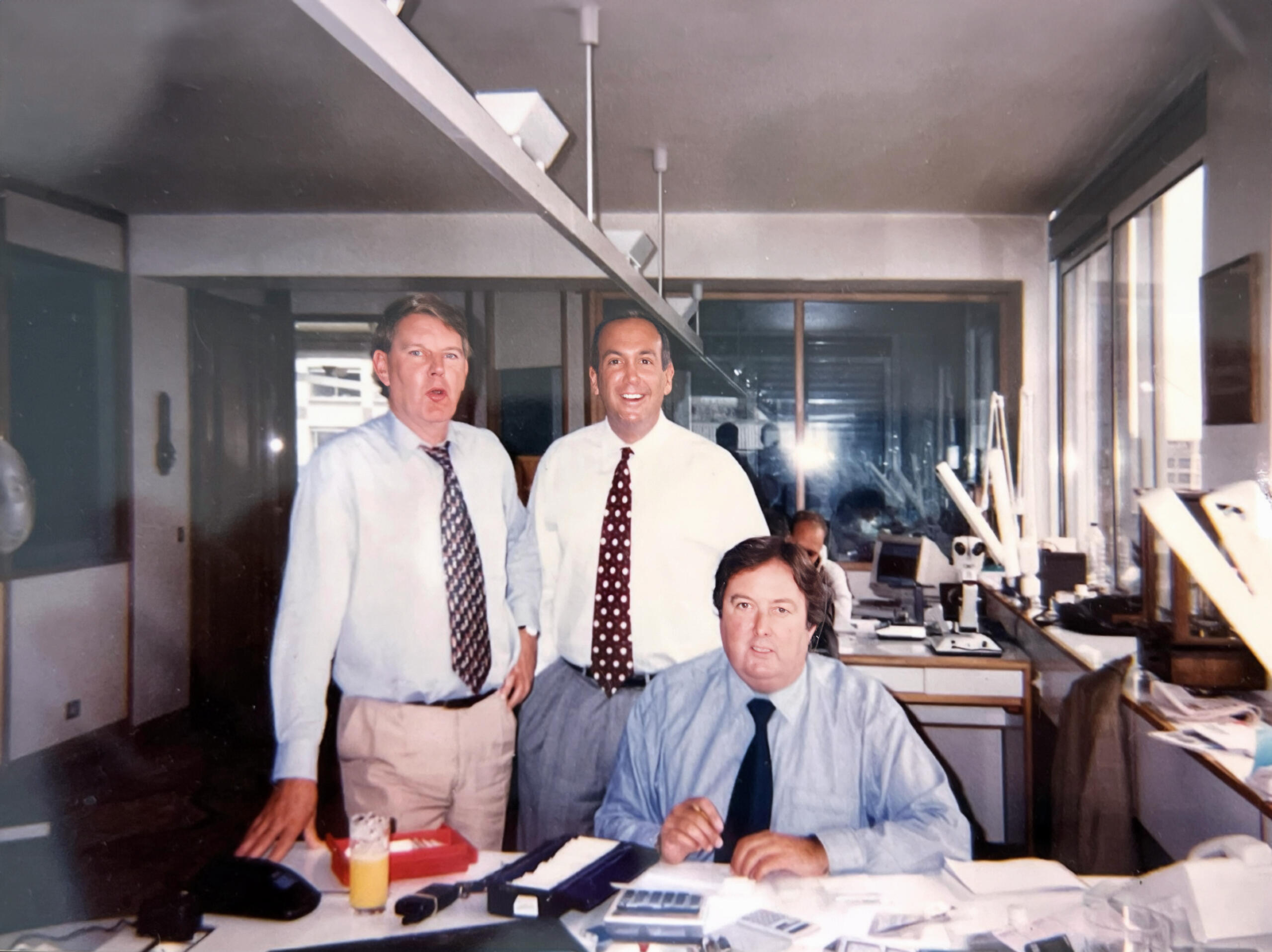 Ron Fajerstein's old office in Antwerp with his ex partner an ex partner's brother